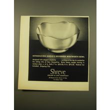 1961 Shreve Crump & Low Advertisement - Shreve's Governor Wentworth Bowl