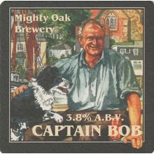 BEER MAT - MIGHTY OAK BREWERY - CAPTAIN BOB - (Cat No 020) - (2014)