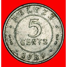 Ⰶ GREAT BRITAIN (1976-2022): BELIZE ★ 5 CENTS 1989 ERROR★LOW START★NO RESERVE