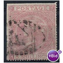 1874 SG127 5s Rose Plate 2 Filler Cat GBP 1,100.00
