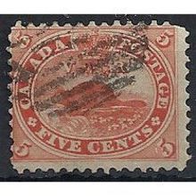 Canada (Colony of) 1859 SG32 5c Deep Red Fine Used ...