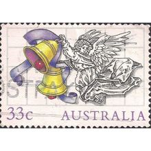 AUSTRALIA, CHRISTMAS, Angel bells, violet-blue 1985, 33c