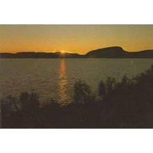 Lapland Sunset Finland Postcard