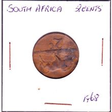 1968 South Africa 2 Cents Coin