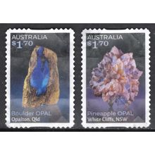 AUSTRALIA: 2025, $1.70 OPALS, DOMESTIC POST, SET 2 USED SELF-ADHESIVES. 448/9 +