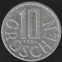 1986 Austria 10 Groschen Coin