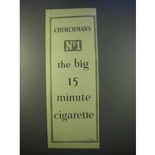 1955 Churchman's No. 1 Cigarettes Ad - 15 Minute