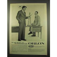 1956 Du Pont Orlon Ad - Soft Suits Well-Groomed Look