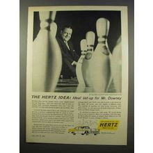 1956 Hertz Rent-a-Car Ad - Ideal Set-Up For Mr. Downey