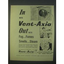 1959 Vent-Axia Ventillation Ad - In with Vent-Axia out with fug Fumes Smells