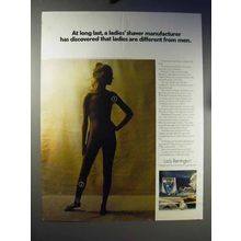 1970 Lady Remington Shaver Ad - Ladies Are Different