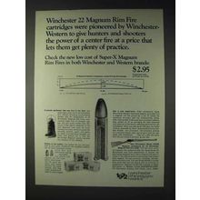 1972 Winchester-Western Super-X Magnum Rim Fires Ad