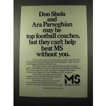 1975 National Multiple Sclerosis Society Ad - Don Shula