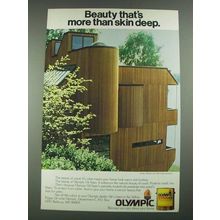 1981 Olympic Oil Stain Ad - Home by Architect Wendell Lovett
