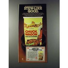 1981 Purina Chuck Wagon Dog Food Ad - Stew-Like Good