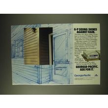 1989 Georgia-Pacific Siding Ad - G-P Siding shines against rain