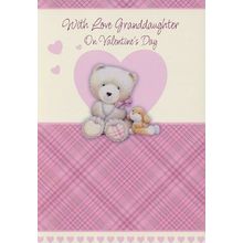 With Love Granddaughter On Valentines Day - Valentines Greeting Card - 22334