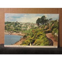 CLIFF WALK, GOODRINGTON, PAIGNTON, DEVON, used postcard by H. Barton 1977 pm =