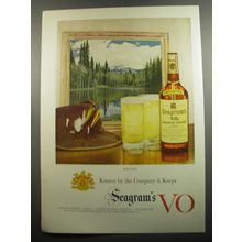 1951 Seagram's VO Whiskey Ad - Rare Spot Known by the Company it Keeps