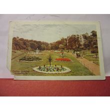 CENTRAL GARDENS by A R Quinton , BOURNEMOUTH antique used postcard 1917 pm =