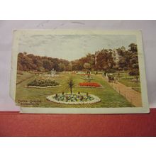 CENTRAL GARDENS by A R Quinton , BOURNEMOUTH antique used postcard 1917 pm /