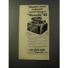 1953 RCA Victor Victrola Attachment Ad - Simplest surest automatic record