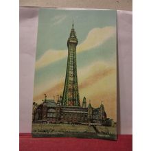 THE TOWER, BLACKPOOL, LANCASHIRE unused antique postcard (a) =