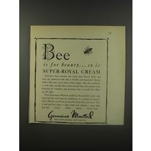 1956 Germaine Monteil Super-Royal Cream Advertisement - Bee is for beauty