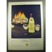 1956 Seagram's Golden Gin Advertisement - The golden touch of hospitality