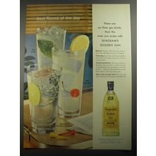 1956 Seagram's Golden Gin Ad - Best round of the day