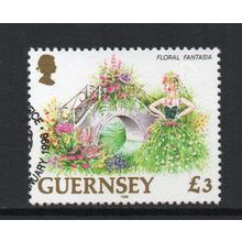 Guernsey - 1996 - £3 Floral Fantasia (sg582a) Used