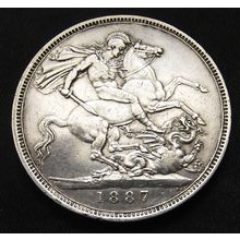 1887 VICTORIA Silver CROWN COIN exceptional grade coin