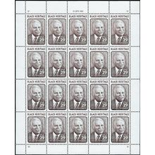Dr Allison Davis Sheet of Twenty 29 Cent Postage Stamps Scott 2816