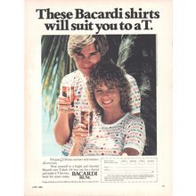 BACARDI RUM :- Original Vintage 1980 Magazine Advert <> POST FREE