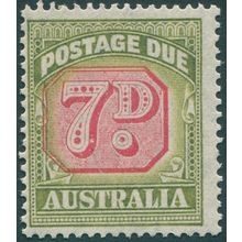 Australia 1953 7d carmine & green Postage Due SGD126 unused