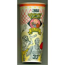 1995 NBA LOONEY TUNES All-Star Showdown original McDonalds paper soda cup