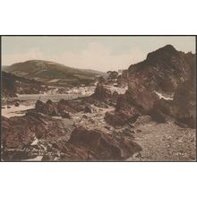 View on the Beach, Combe Martin, Devon, 1946 - HM Jarvis Postcard