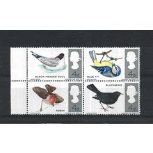 GB.British Birds set of 4.Mounted Mint.Jul25b