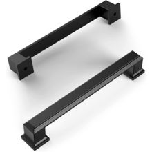 Amerdeco 10 Pack Matte Black 5 Inch(128Mm) Hole Centers Kitchen Cabinet Pulls Ca