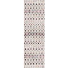 2' X 4' Cream Ikat Dhurrie Area Rug