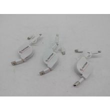 Lot of 3 FACTION 3in1 Charging Cable Roll Multi Function iPhone/USB-C/Micro USB