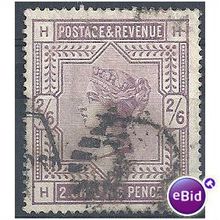 1883 SG178 2/6d Lilac Good/Fine Used Check Letters "HH".