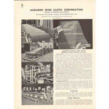 audubon wire cloth corp 1936 metalwove conveyor belt vintage catalog