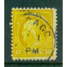 Used 416 10c Benjamin Franklin Barely Clears M06187