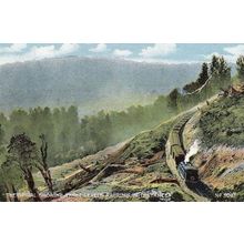 Ruarimu Train New Zealand Spirals Three Levels Railway Old Postcard