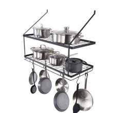 Pot Rack Wall Mounted, 30 inch Pot and Pan Hanging Rack, Pot and Pan Hanger ...
