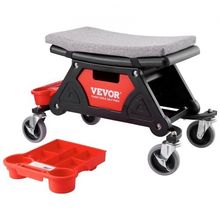 Mechanics Stool, 300 LBS Capacity Rolling Mechanic Seat with 4" Wheels, with...