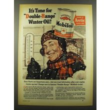 1940 Socony-Vacuum Gargoyle Mobiloil Ad - Double-Range