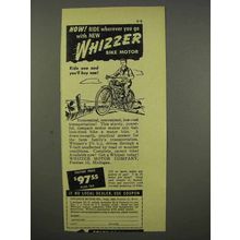 1946 Whizzer Motorcycle Ad - Ride Wherever You Go