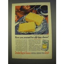 1955 Kraft Cracker Barrel Cheese Natural Cheddar Ad - Yearned